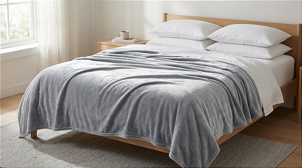 Cobertor Camesa Velour 300G Queen 220X240 Cinza