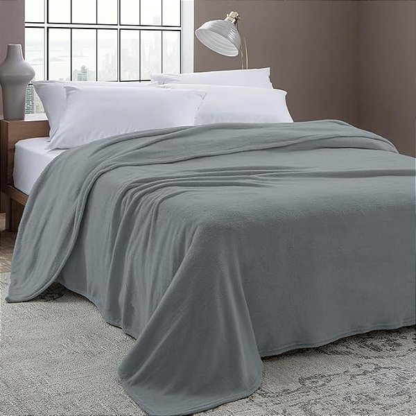 Cobertor Camesa Velour 300G Solteiro 150X220 Cinza