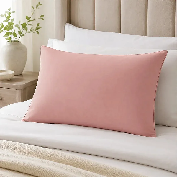 Fronha Estamparia Premium Linea 180 Fios 50x70 Rosa Claro