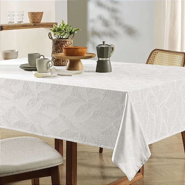 Toalha de Mesa Karsten Tilia 140x250 Branca