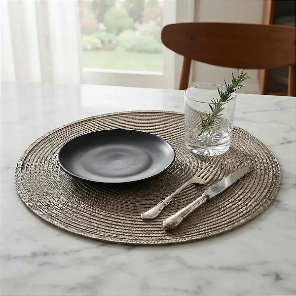 Lugar Americano Jolitex Essencial Redondo 38cm Caramelo
