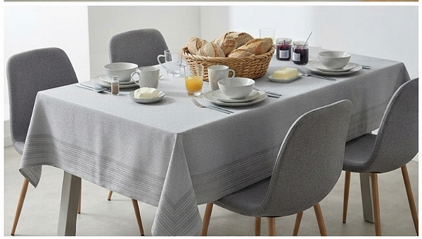 Toalha de Mesa Jolitex Kitchen Day Anny Redondo 160 Cinza