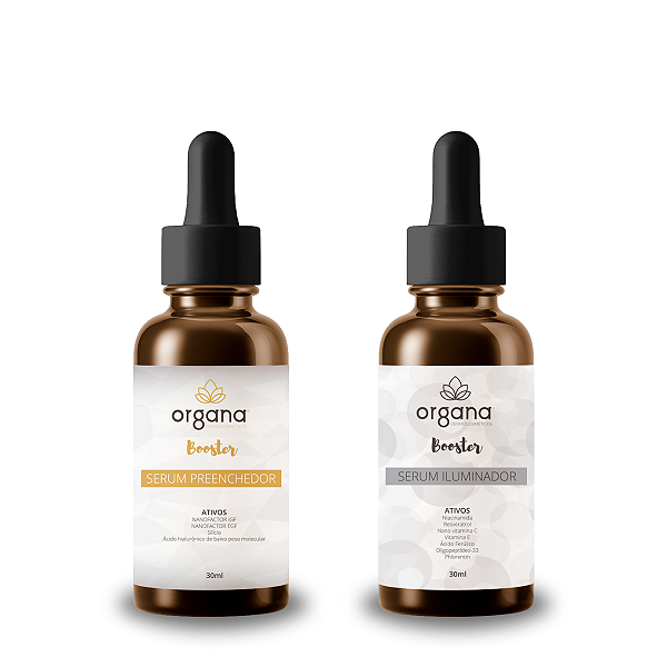 Kit Sérum Organa Booster Preenchedor e Iluminador 30ml cada