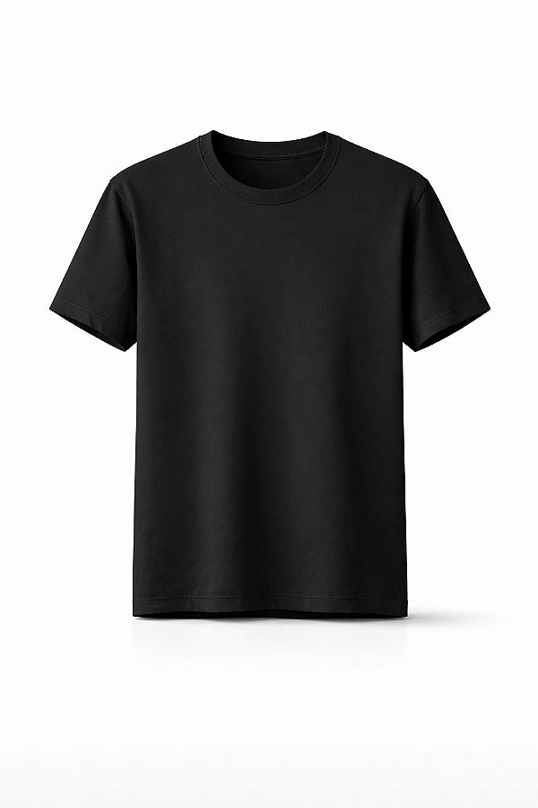 Camisa masculina 100% algodão preta