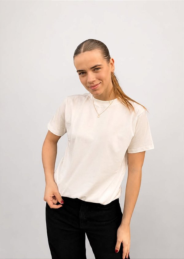 camisa 100% algodão - off white