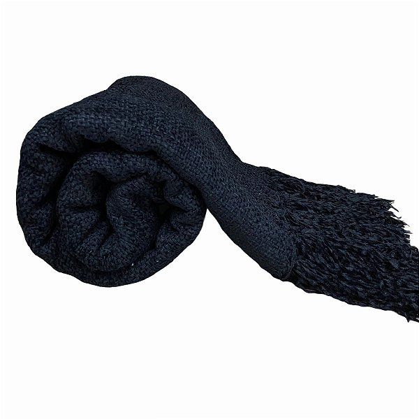 MANTA CHENILLE PRETA