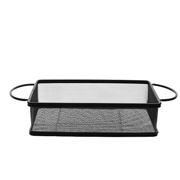 CESTA REGULAR EM AÇO INOX PRETA