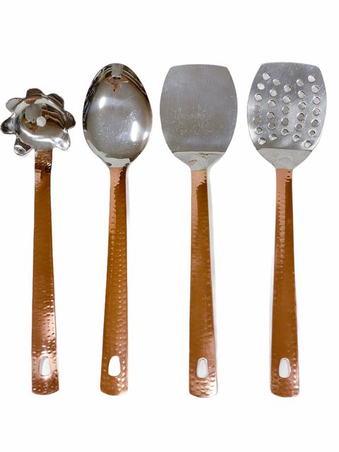 CONJUNTO 4 TALHERES AÇO INOX ROSE