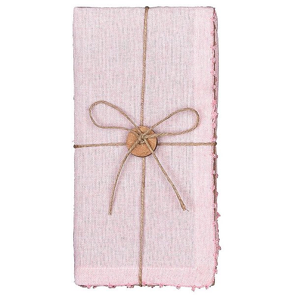 JOGO AMERICANO MITAGE ROSA DE ALGODÃO 2 PEÇAS