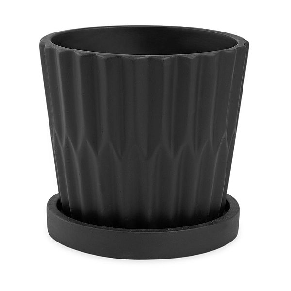 CACHEPOT  PRETO EM CIMENTO