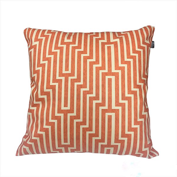 CAPA DE ALMOFADA VELFIT LINHAS LARANJA