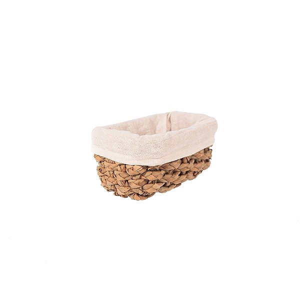 CESTO FIBRA NATURAL COM FORRO CHAFF P