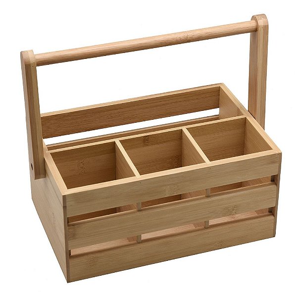 PORTA TALHER E UTENSÍLIOS DE BAMBU
