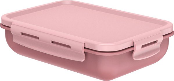 MARMITA HERMÉTICA RETANGULAR ROSA