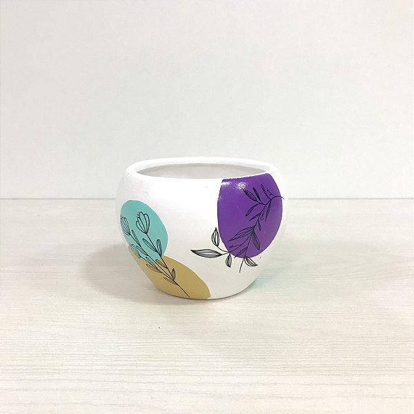 CACHEPOT ORGÂNICO BRANCO
