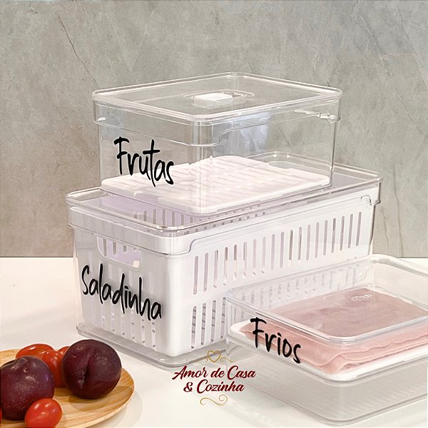KIT ORGANIZADOR DE GELADEIRA CLEAR 3UN