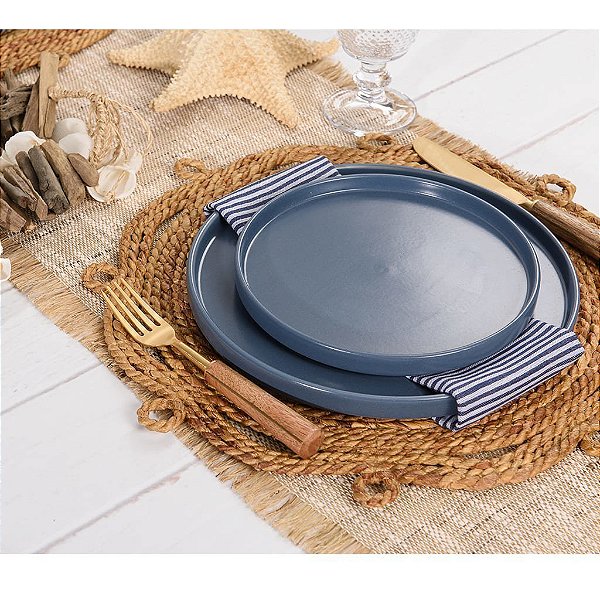 PRATO DE LANCHE EDGE BLUESTONE