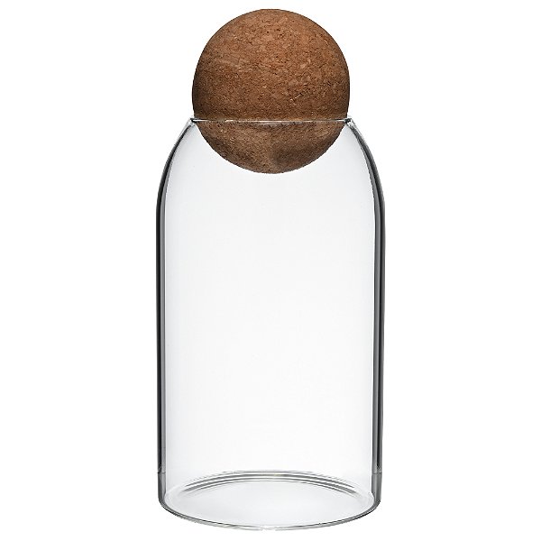 POTE VIDRO BOROSSILICATO 700ML COM TAMPA ESFERA