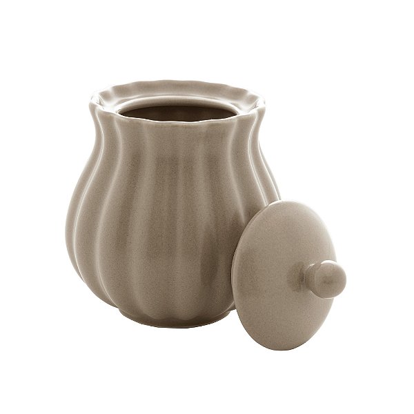 AÇUCAREIRO DE PORCELANA PÉTALA AREIA