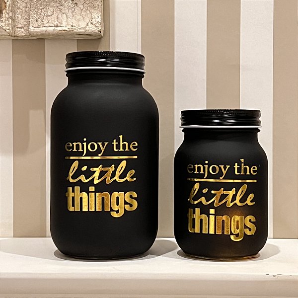 POTE DE VIDRO PRETO 950ML