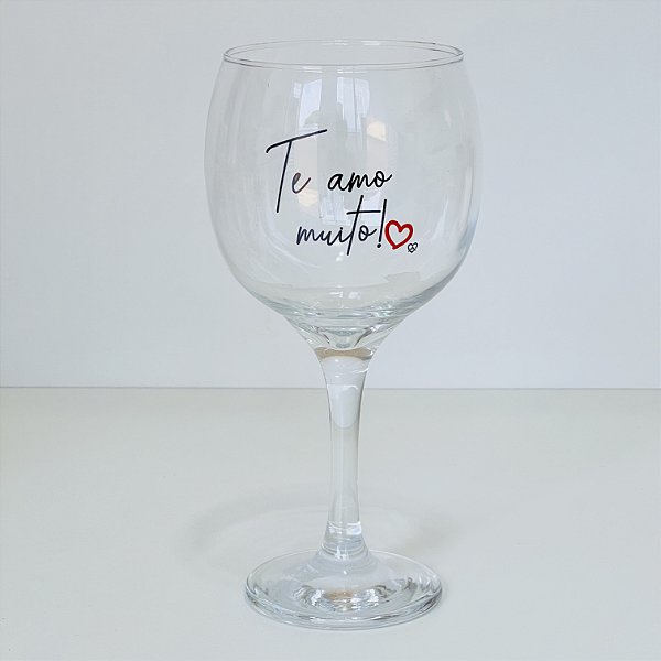 TAÇA DE GIN  TE AMO MUITO