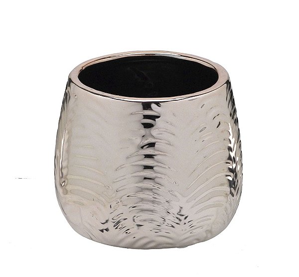 VASO DECORATIVO ROSÊ GOLD FOLHAS
