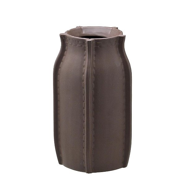 VASO DECORATIVO DE CERÂMICA CAFÉ 26X16CM
