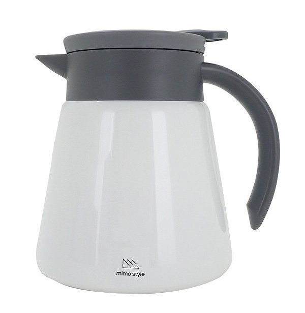 GARRAFA TÉRMICA PAREDE DUPLA DE INOX BRANCA 600 ML