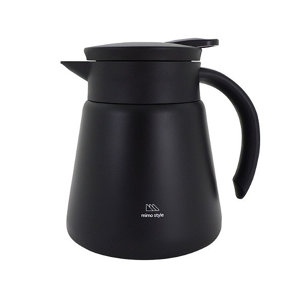 GARRAFA TÉRMICA PAREDE DUPLA DE INOX PRETA 600 ML