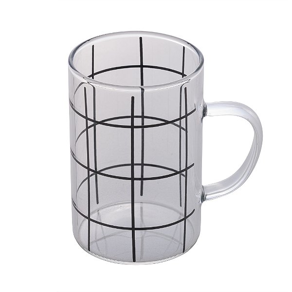 CANECA VIDRO BOROSSILICATO RESISTENTE A CALOR GRIID 280ml