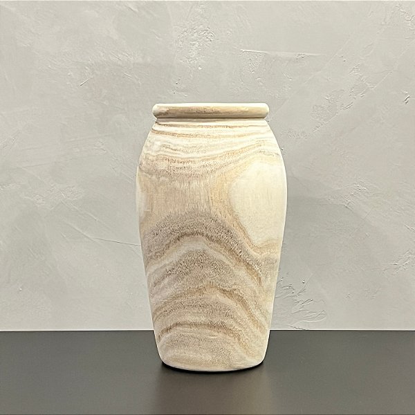 VASO DECORATIVO DE MADEIRA