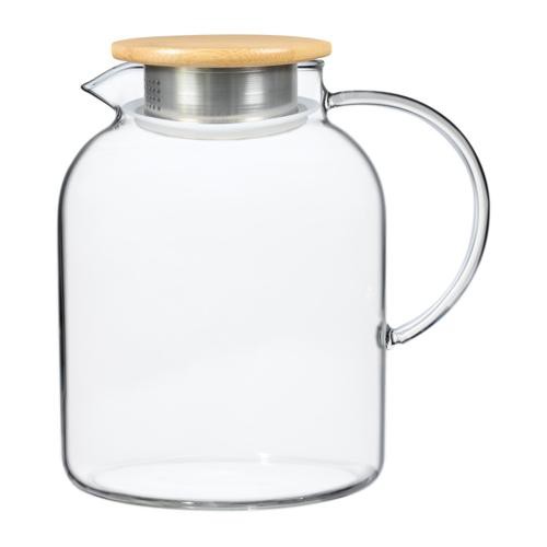 JARRA PREMIUM COM FILTRO DE INOX E TAMPA DE BAMBU 1,8 L