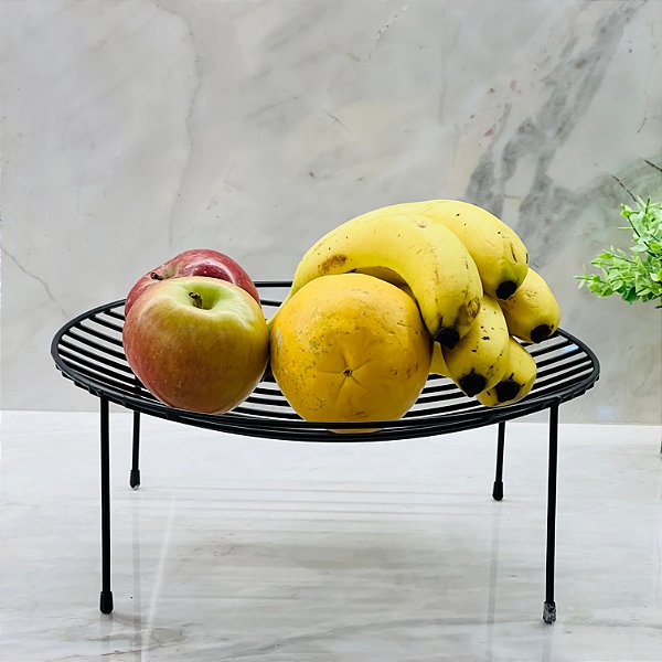 CENTRO DE MESA E FRUTEIRA DE METAL