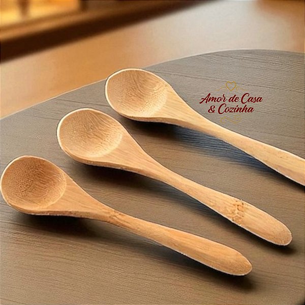 COLHER DE BAMBU MULTIUSO COM 3 UNIDADES