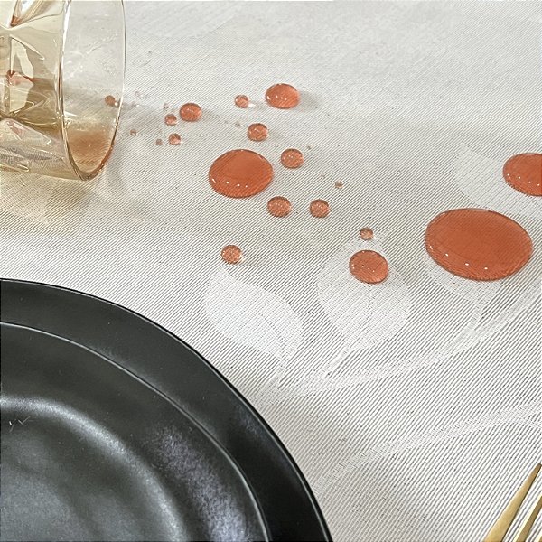 TOALHA MESA 160X250 REPELENTE A LÍQUIDOS HOME CLASS OFF WHITE