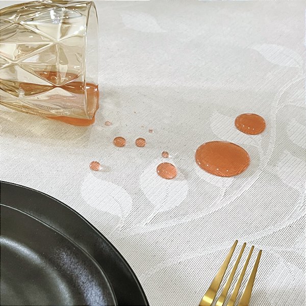 TOALHA MESA 110X160 REPELENTE A LÍQUIDOS HOME CLASS BRANCA