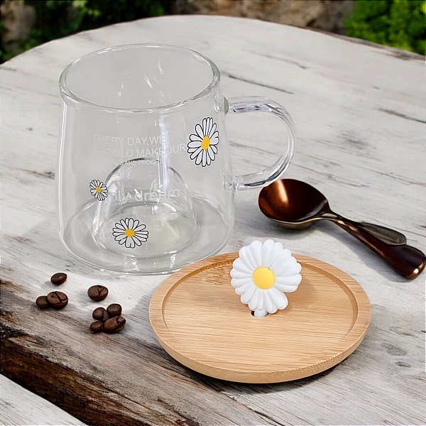 CANECA DE BOROSSILICATO PIRES MARGARIDA 350ML