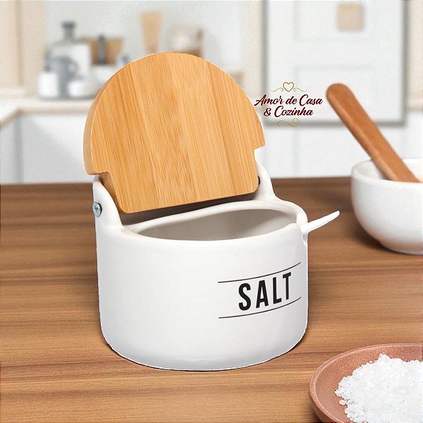 SALEIRO DE PORCELANA BRANCO HATTAN  290ML