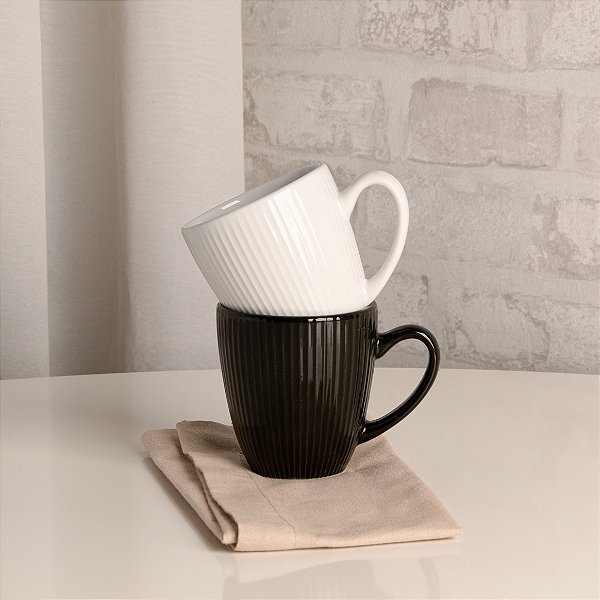 CANECA DE CERÂMICA BRANCA 210ML