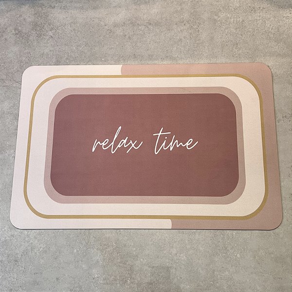 TAPETE ANTIDERRAPANTE E ABSORVENTE ROSA RELAX 58X38CM