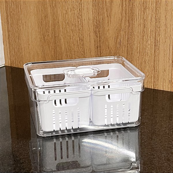 ORGANIZADOR COM 2 CESTOS CLEAR ESPECIAL 2.2L