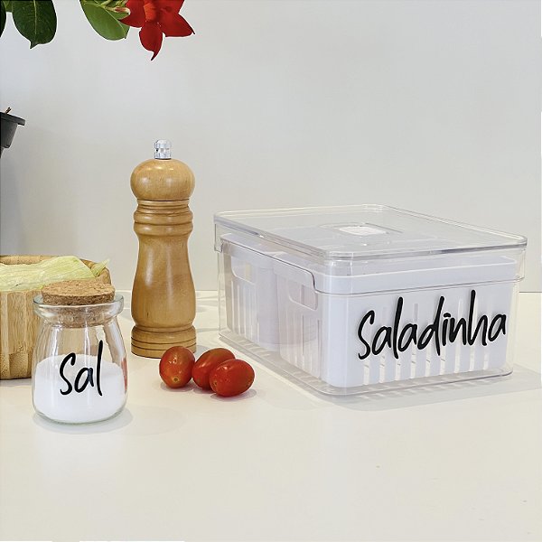 ORGANIZADOR COM 2 CESTOS CLEAR ESPECIAL SALADINHA 2.2L