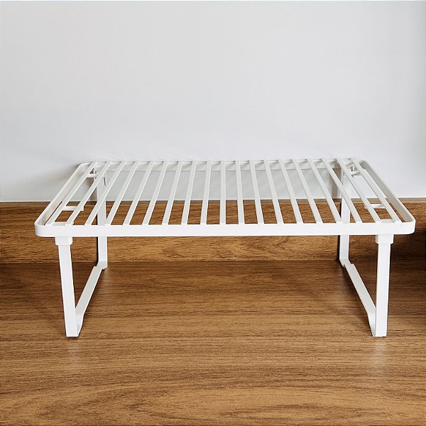PRATELEIRA ORGANIZADORA EMPILHÁVEL METALLA BRANCO 31,7X20,5X11,6 CM
