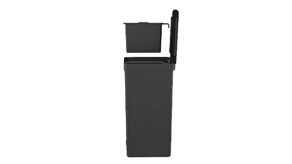 LIXEIRA TRIUM COM PEDAL 46L + 4L PRETO FOSCO