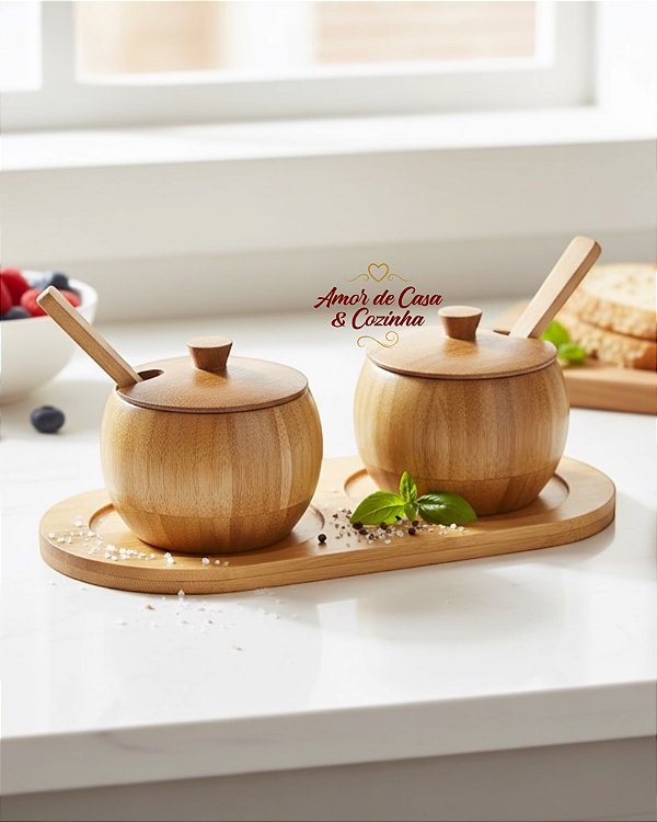 JOGO PORTA CONDIMENTOS COM 5 PEÇAS