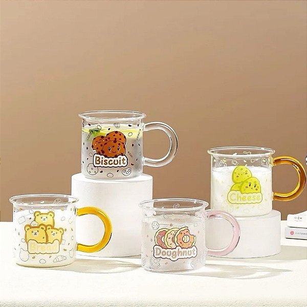 CANECA DIVERTIDA DE VIDRO PÃO