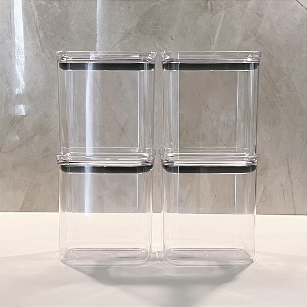 KIT POTES HERMÉTICOS SEAL RETANGULA 4UN 1.5L