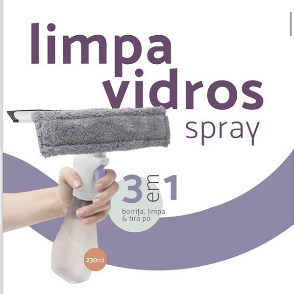 MOP LIMPA VIDROS SPRAY 3 EM 1