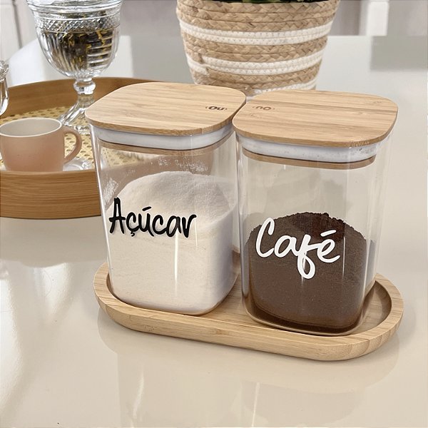 KIT POTES PERSONALIZADOS HERMÉTICO SEAL ESPECIAL BAMBU 3UN
