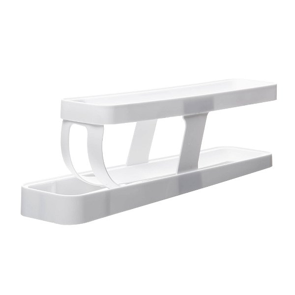 PORTA OVOS COM ROLAMENTO AUTOMÁTICO EM PLÁSTICO BRANCO